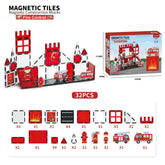 Early Educational Magnetic Construction Block Toys Fire Control Theme Magnetic Tiles Assembled Magnetic Toy